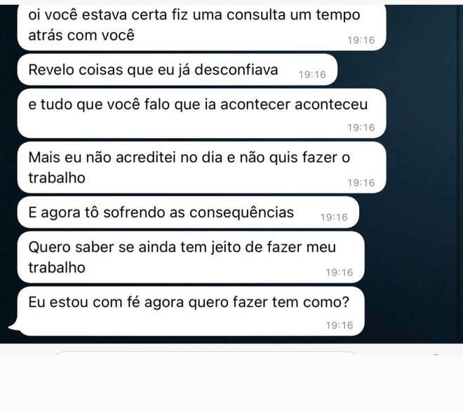 Depoimento WhatsApp — Mãe Meire de Iemanjá