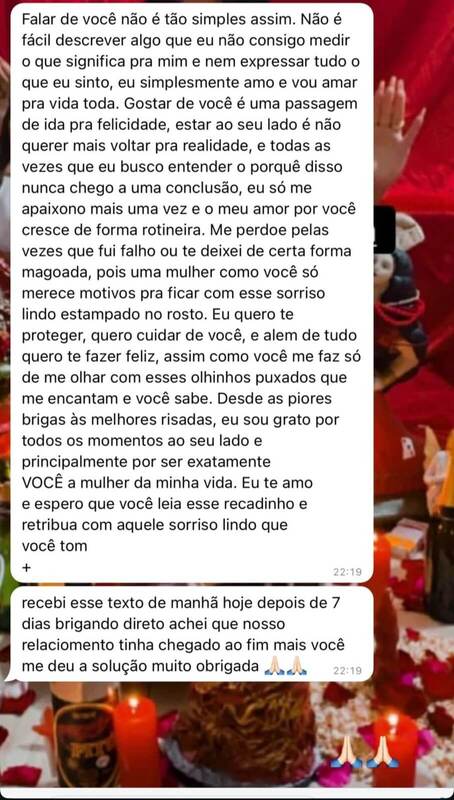 Depoimento WhatsApp — Mãe Meire de Iemanjá