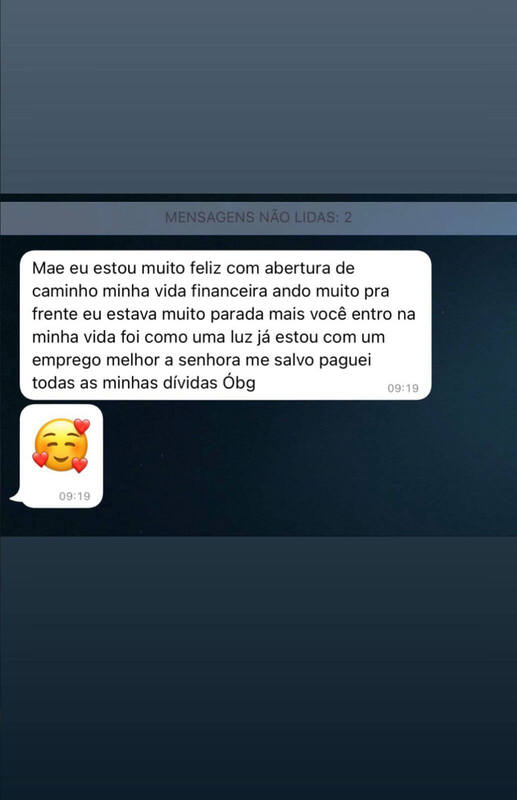 Depoimento WhatsApp — Mãe Meire de Iemanjá
