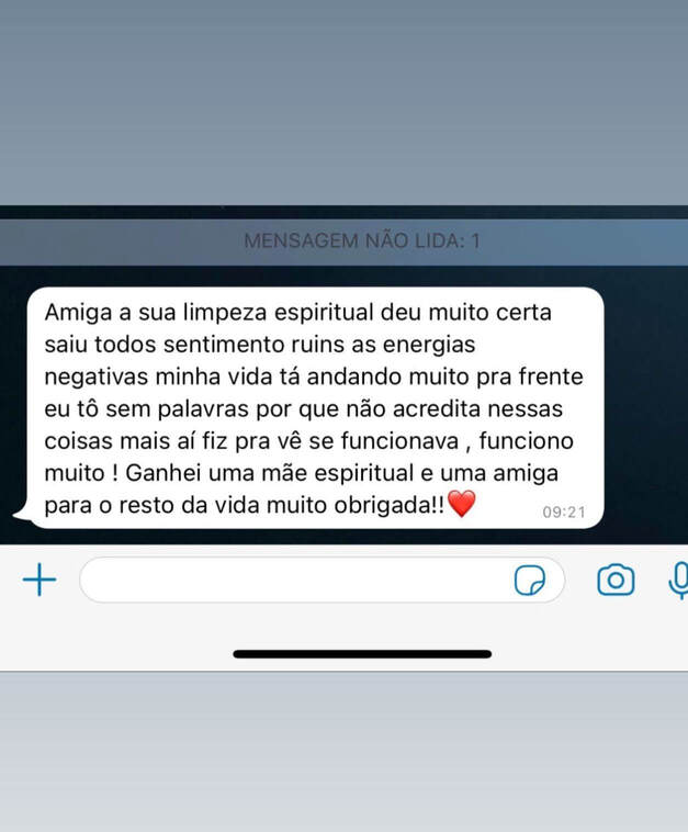 Depoimento WhatsApp — Mãe Meire de Iemanjá
